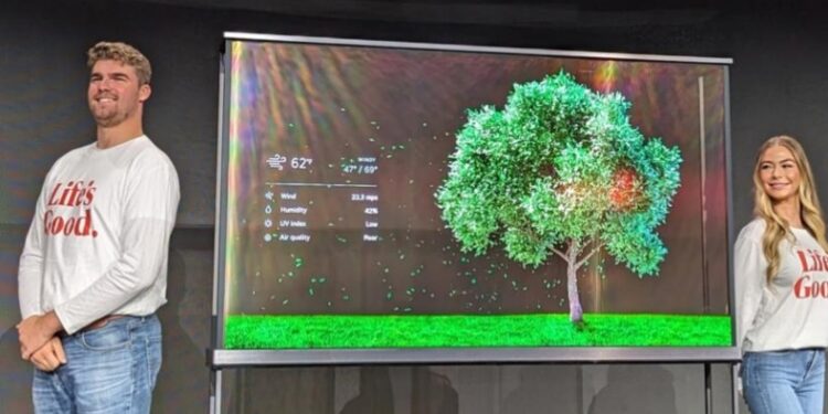 LG presenta televisor transparente e inalámbrico en la Feria del CES 