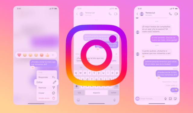 Instagram permite editar los mensajes directos hasta 15 minutos después de ser enviados