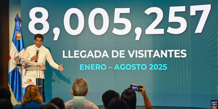 República Dominicana recibe más de 8 millones de visitantes hasta agosto