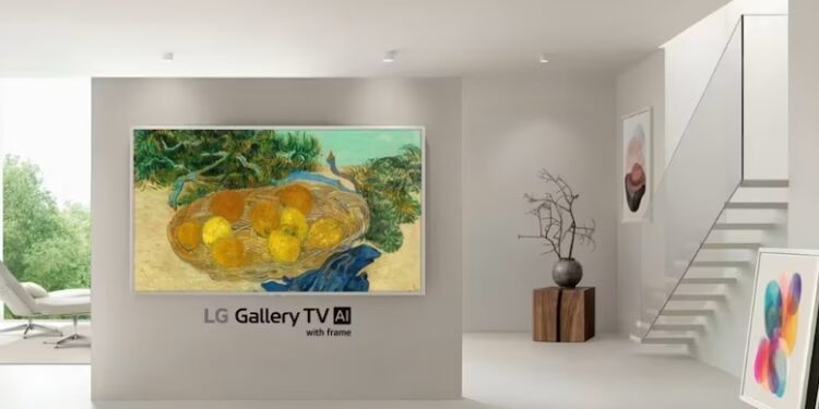 LG presenta Gallery TV, un televisor que se integra en la decoración como una obra de arte